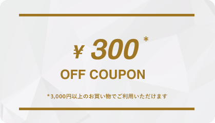 ￥500 OFF COUPON／※4,000以上のお買い物でご利用いただけます。